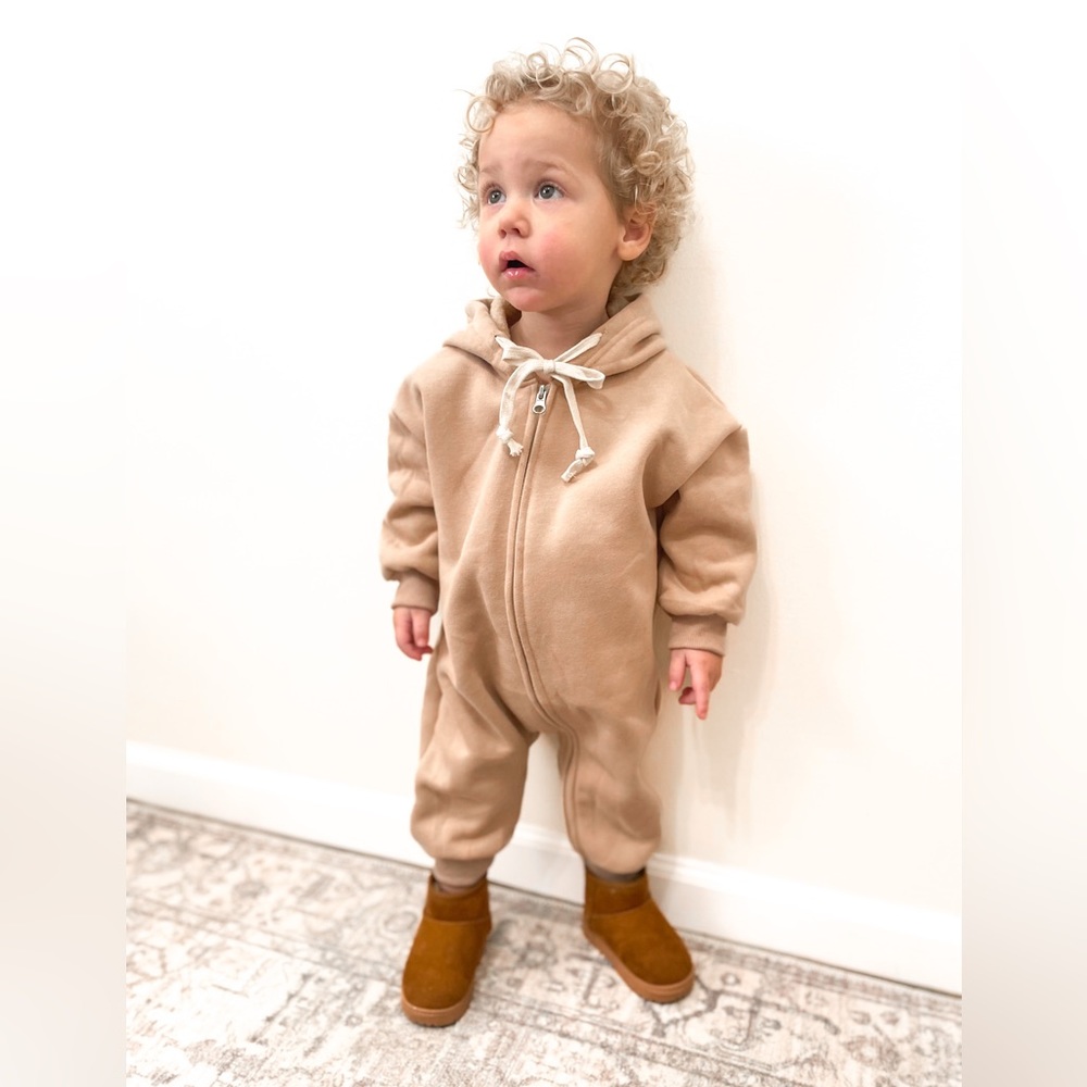 Gender neutral fleece jumpsuit
